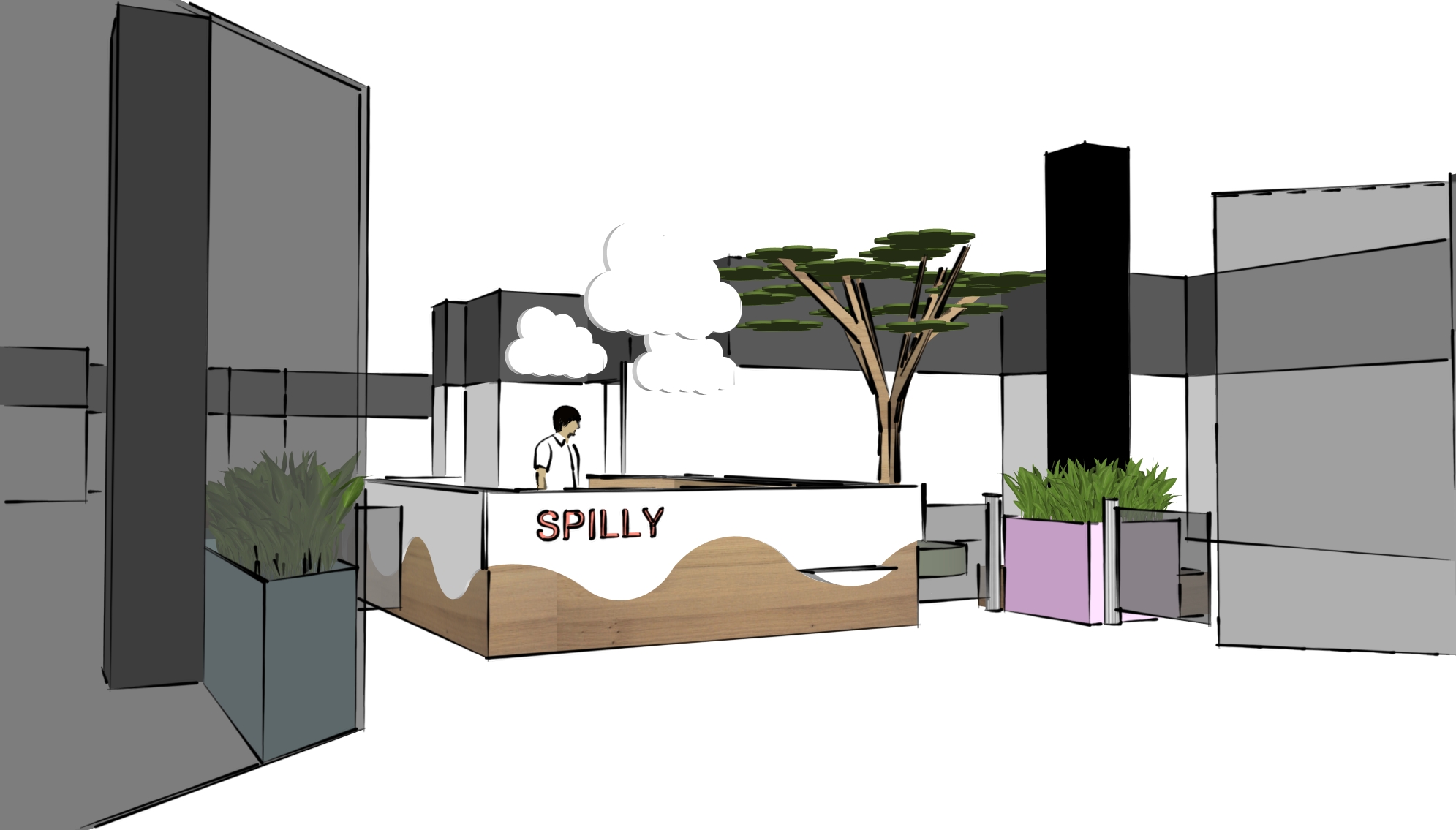 Accueil Spilly – Esquisse OK