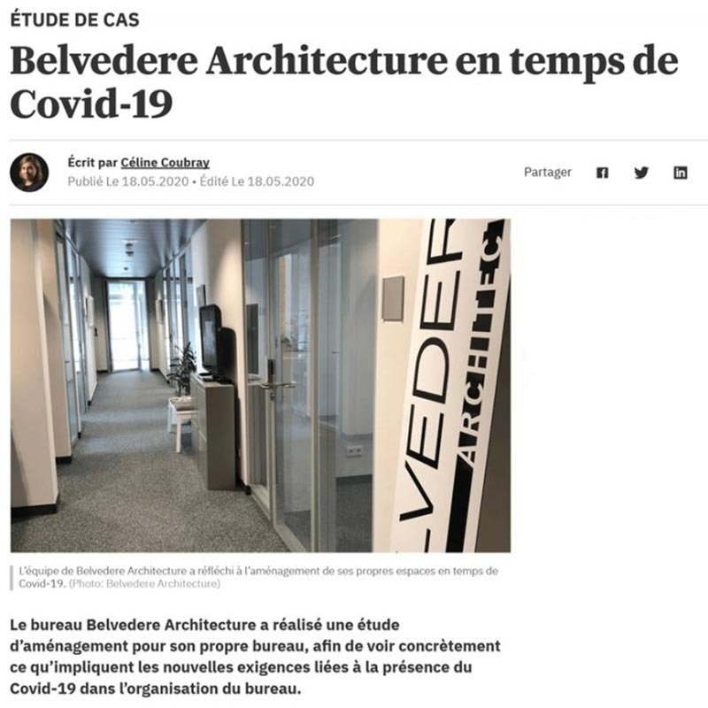 COVID 19 - guidelines pour l'aménagement des espaces de travail.