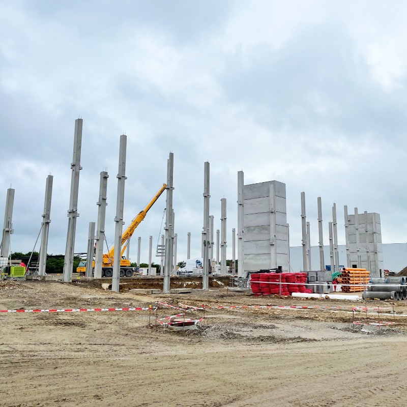 Auf der Baustelle von WDP gehen die Arbeiten sichtbar voran.