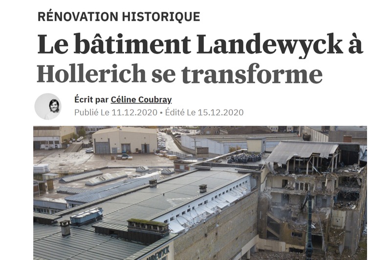 Rénovation historique du Landewyck Building.