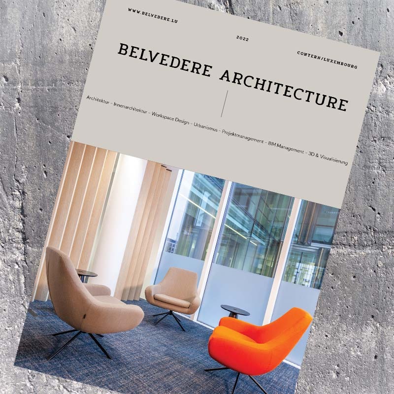 Tout nouveau : Brochure à propos de BELVEDERE Architecture!