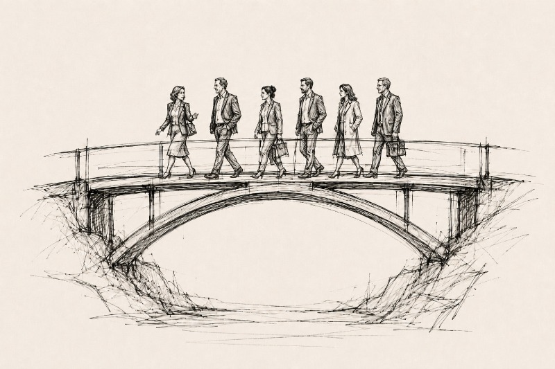 Nous faisons le pont.